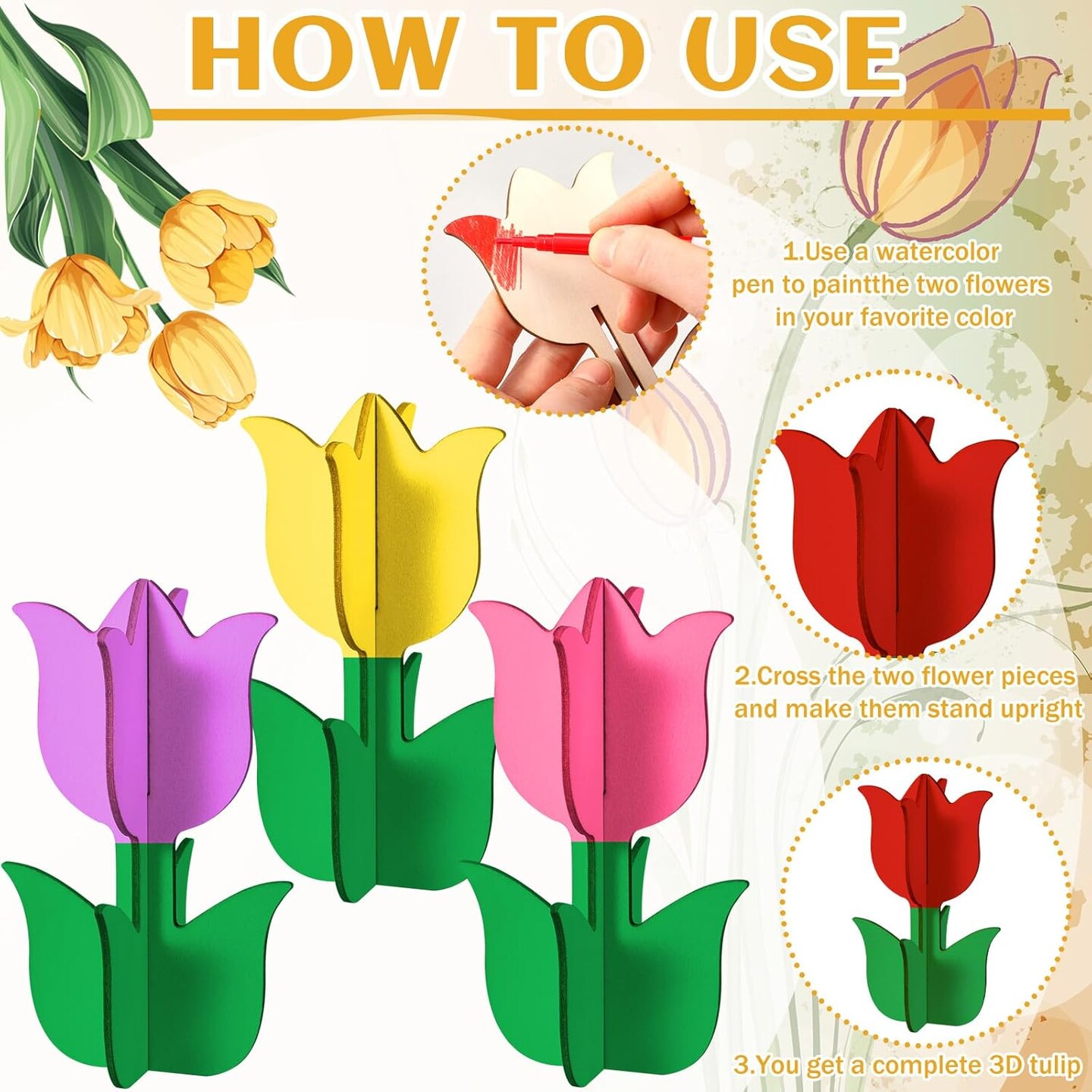 52 Pcs Mothers Day DIY Spring Crafts Set