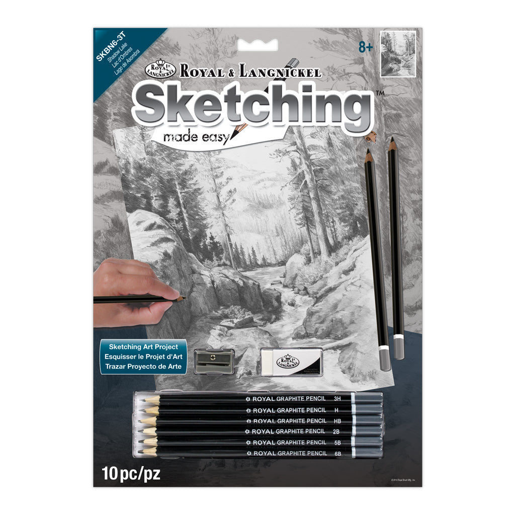 SKBN6 | Sketching Made Easy&#x2122; Shadow Lake 10pc 8.75&#x22; x 11.75&#x22; Sketching Art Project