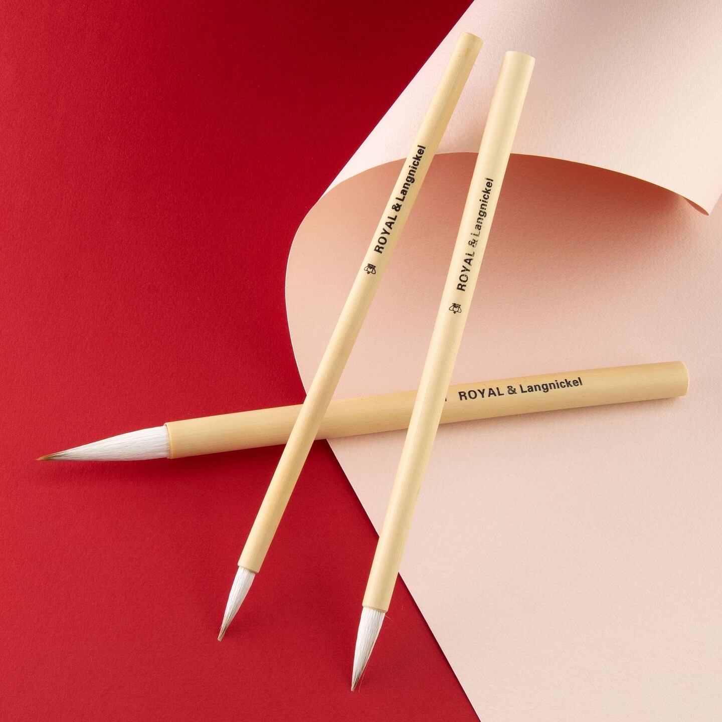 RSET-9150 | 3pc White Camel Hair Bamboo Brush Set