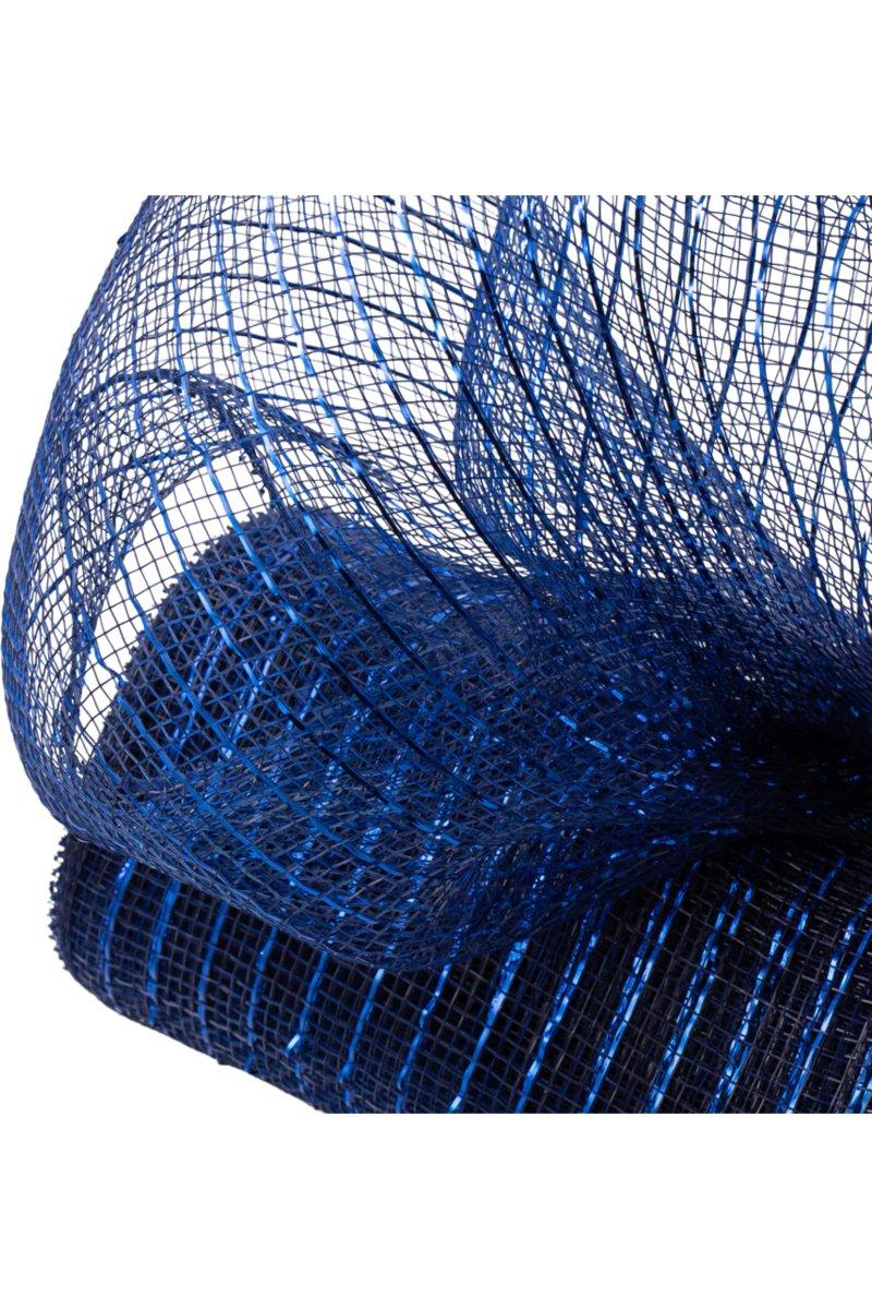 10&#x22; Poly Deco Mesh: Metallic Navy/Royal (10 Yards)