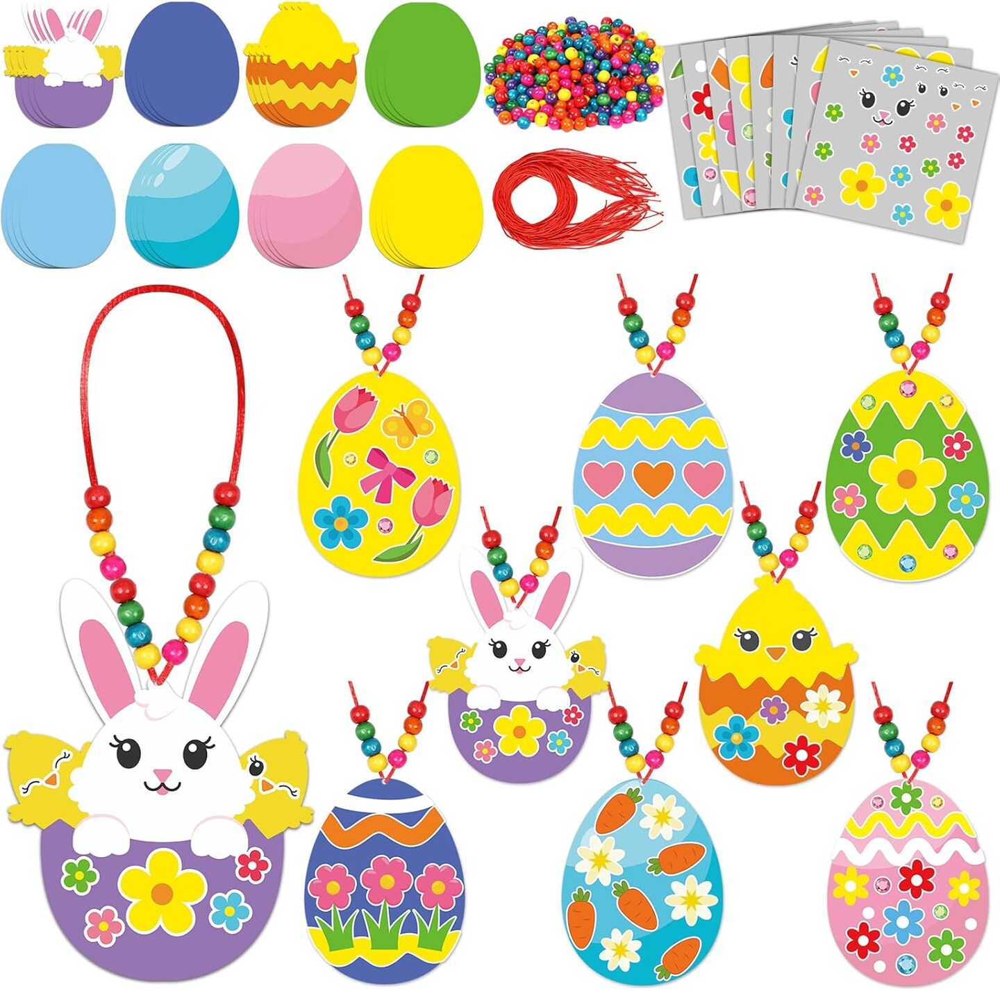 30 Pack Spring Tree Craft Kit DIY Flower Butterfly Bee Craft 3D Art Paper Crafts for Kids Toddler Easter Summer Stickers Game Activities
