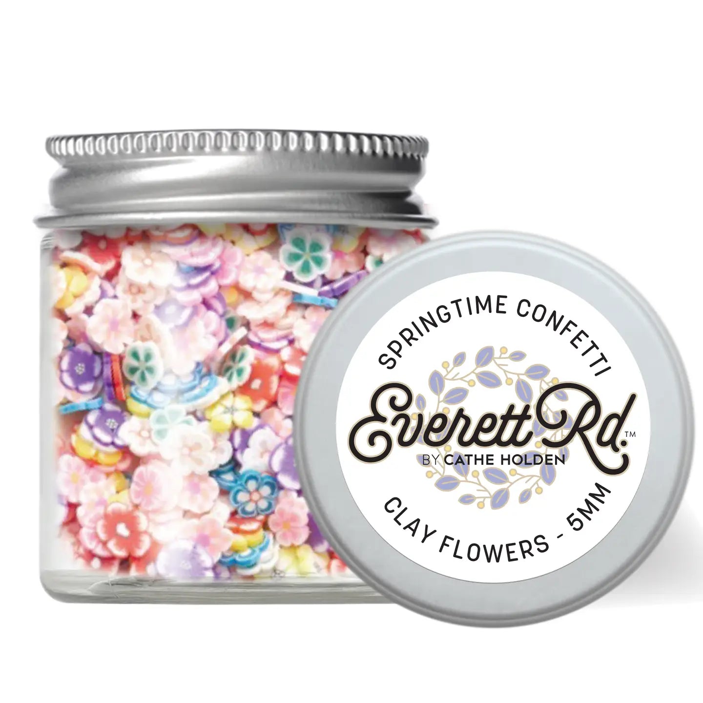 Clay Flowers Confetti In A Jar Everett Rd. by Cathe Holden