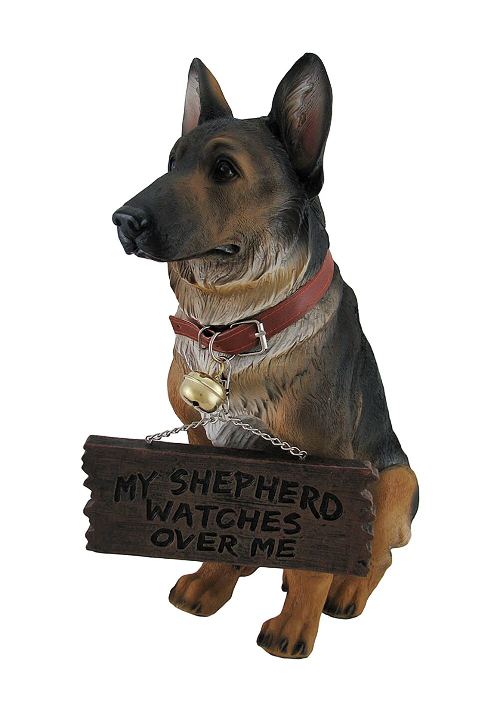 I Don&#x27;t Dial 911 German Shepherd Guard Dog Warning Statue