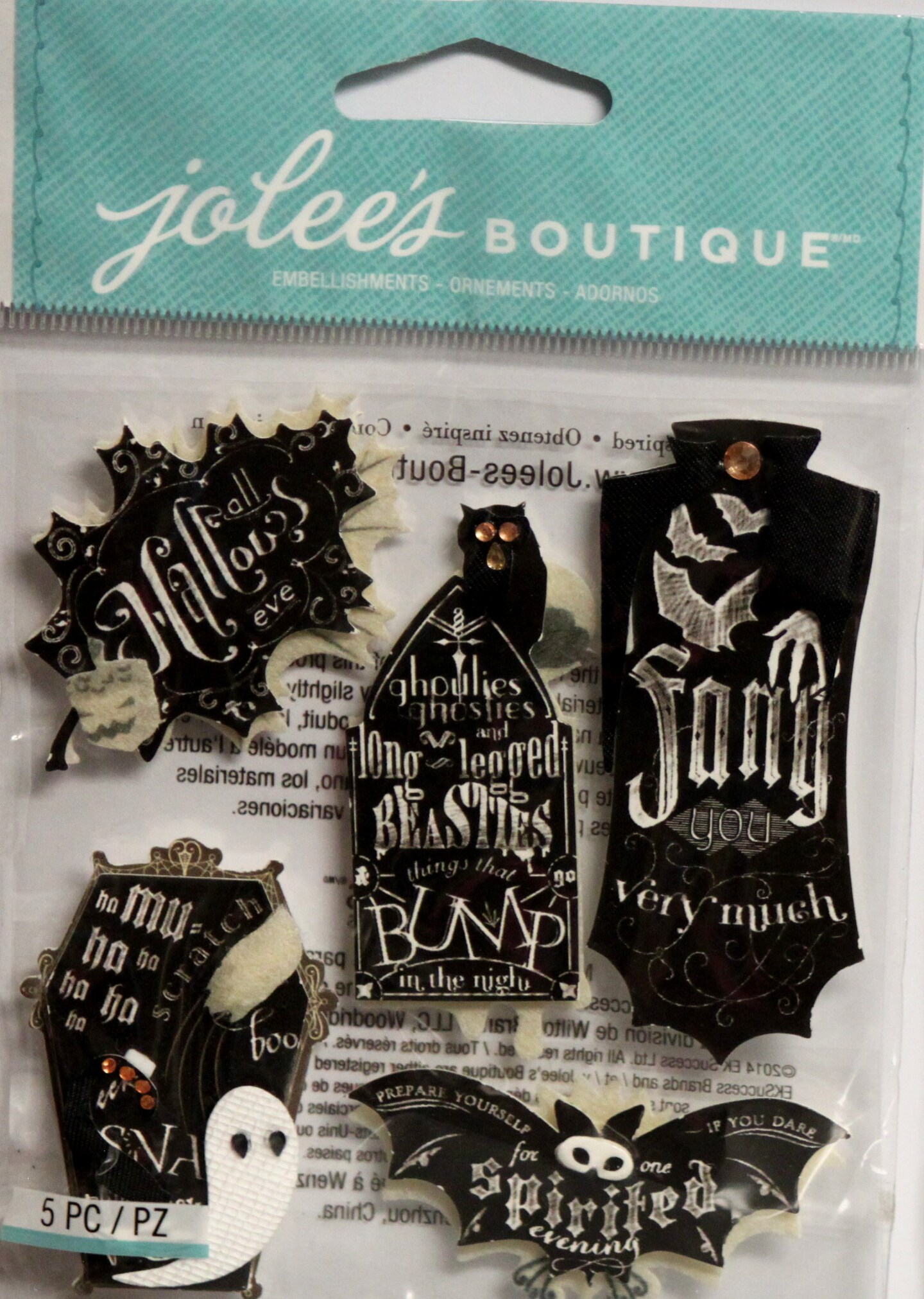 Jolee&#x27;s Boutique Black &#x26; White Chalkboard Words Dimensional Stickers