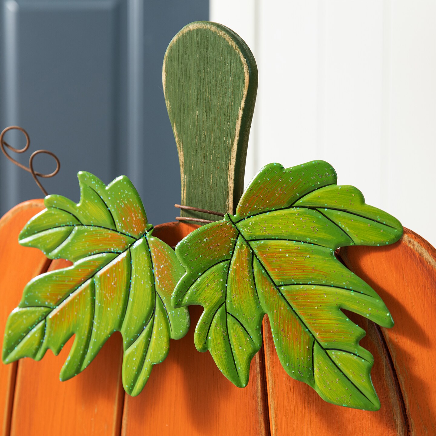 27&#x22;H Fall Wood/Metal &#x22;WELCOME&#x22; Pumpkin Porch Decor(KD)