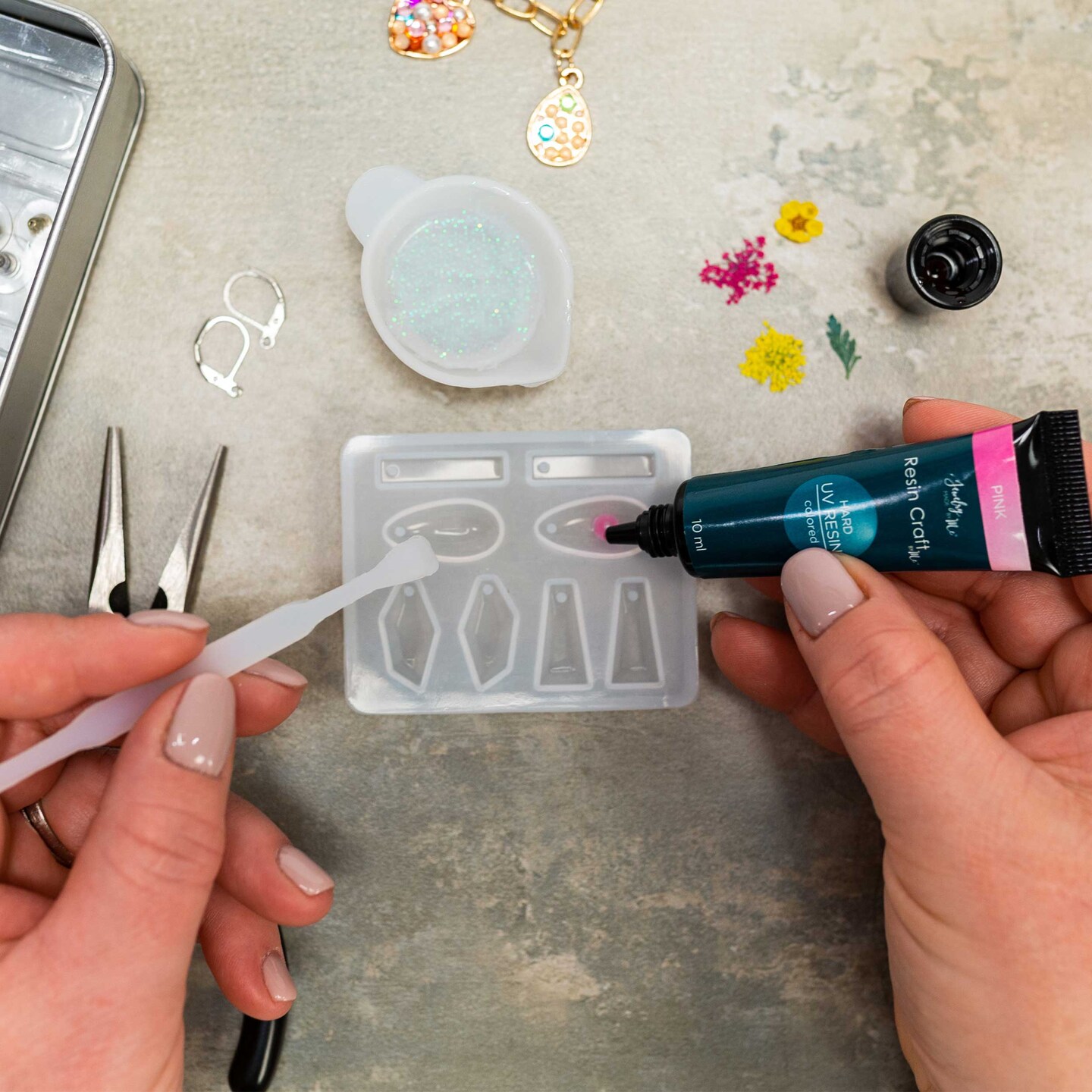 Resin Craft By Me&#x2122; Multiple Dangle Earring Charms Silicone Mold