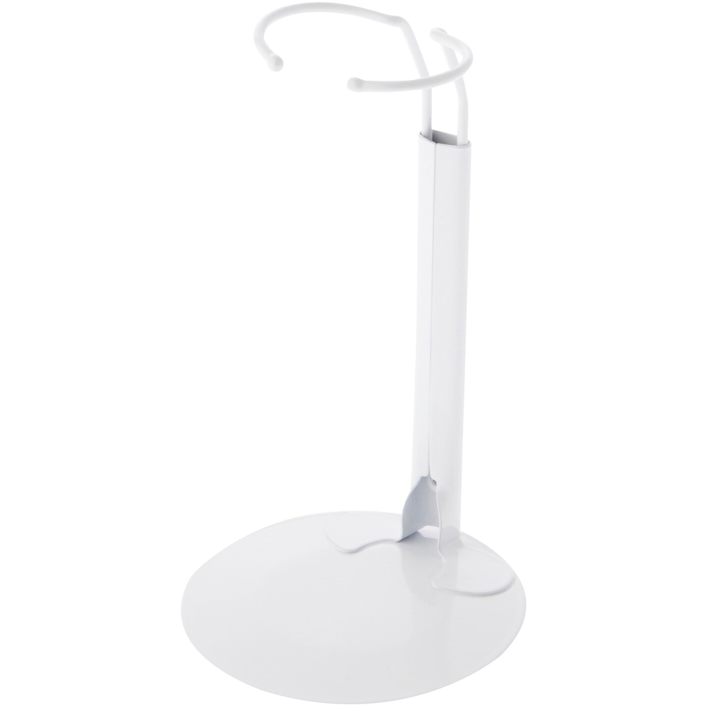 Plymor DSP-60W White Adjustable Doll Stand, fits 10, 11, 12, 13, and 14 inch Dolls or Action Figures, Waist is 2&#x22; - 2.5&#x22; wide, 5.5&#x22; - 7&#x22; around
