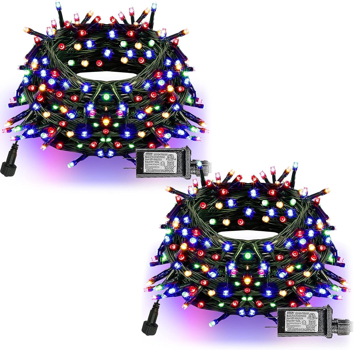 132FT 400 LED Christmas Lights, Christmas String Lights Plug in with 8 Modes, Waterproof Christmas Decorations for Xmas Indoor Outdoor Party Home Tree Decor, Multi-Colored