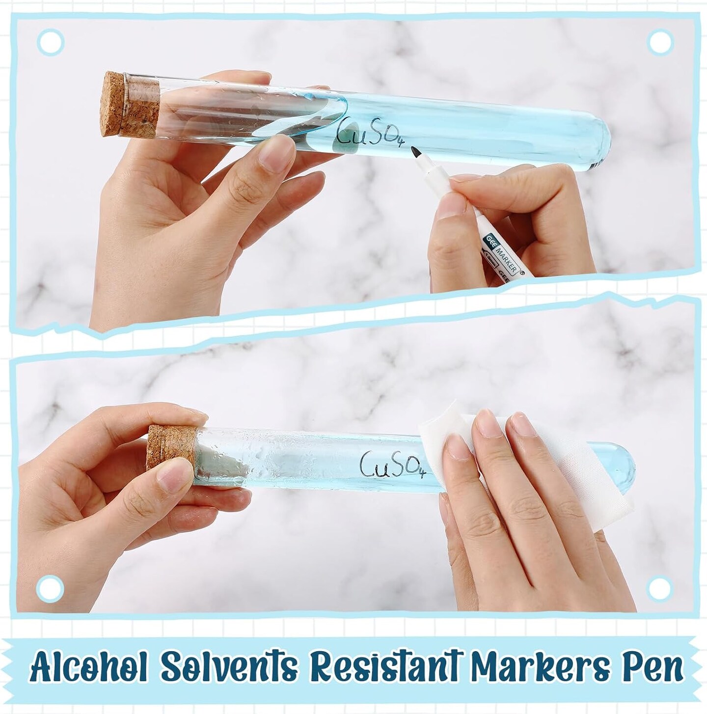 5 Pack Alcohol Resistant Laboratory Markers