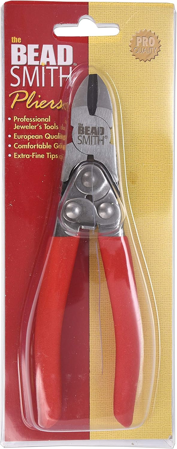 The Beadsmith Heavy Duty Cutter &#x2013; 6.5 inches (165mm) &#x2013; Hardened Steel Blades &#x2013; Red Comfort Grip Handle with Safety Lock &#x2013; Tool for Jewelry Making, Electronics and Micro Mechanics