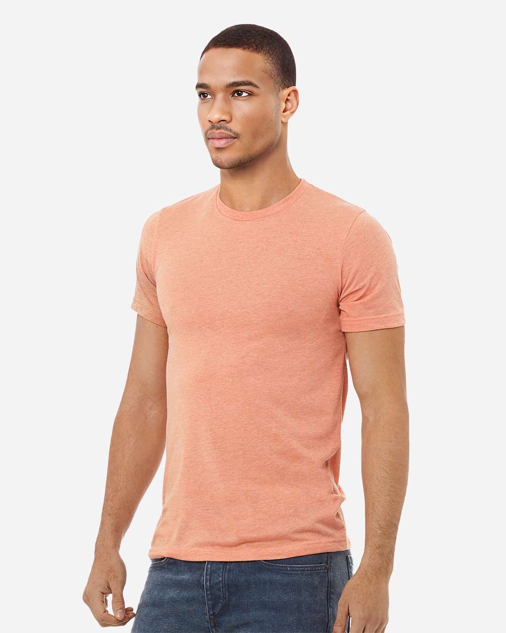 BELLA + CANVAS Triblend Short Sleeve Crewneck T-Shirt for Everyday Comfort & Custom Print Casual Tee