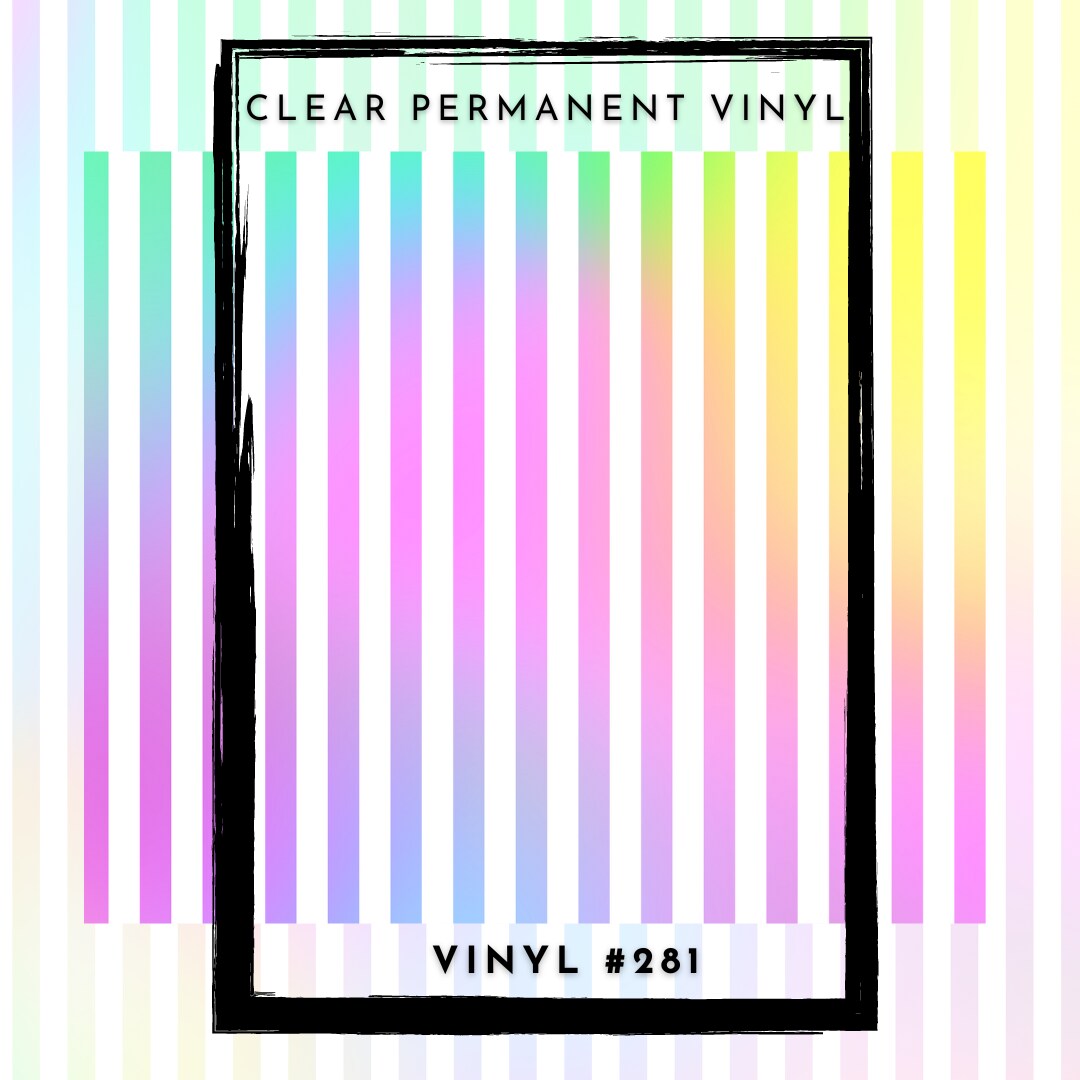 #281 CLEAR Pastel Rainbow 12x12 Pattern Vinyl