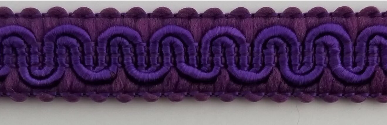 1/2" Scroll Braid Gimp w/ Backing - 10 Continuous Yards - Many Color Options!