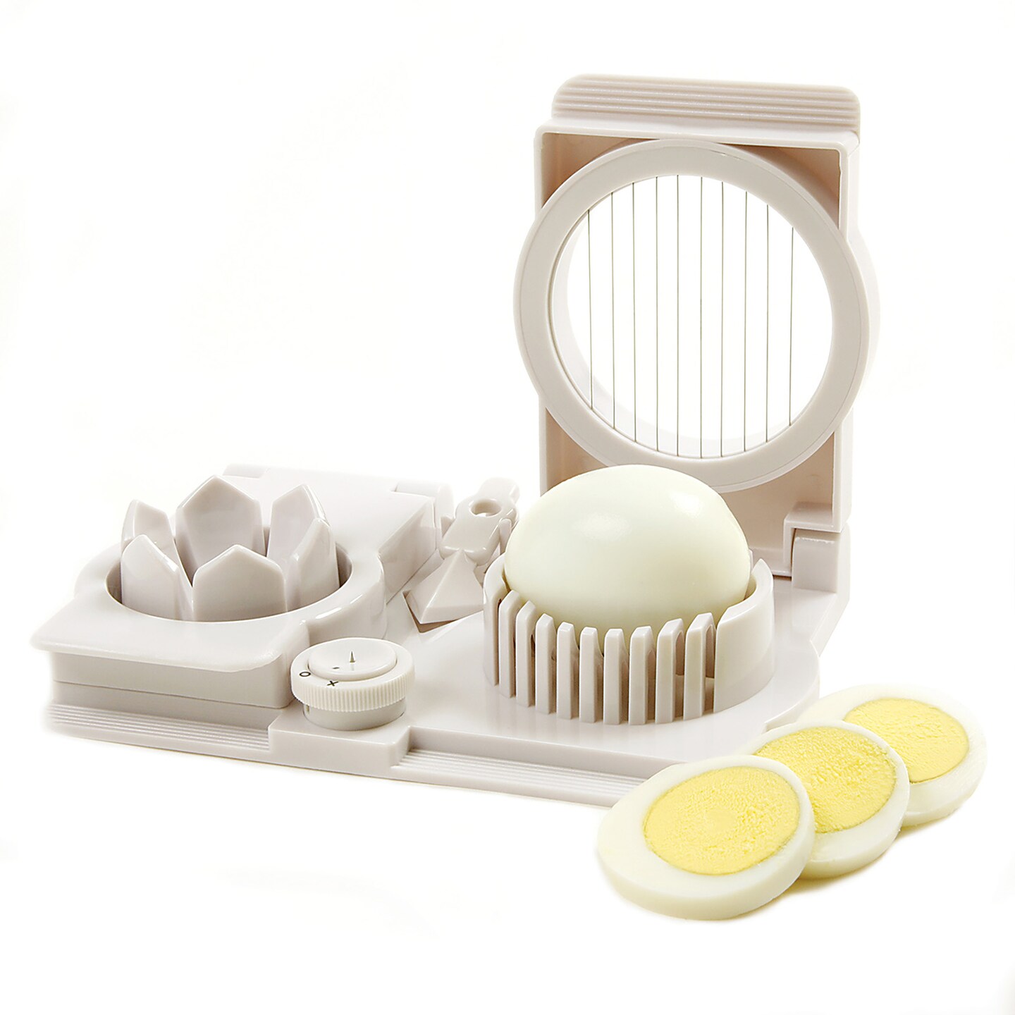 Norpro Multi Functional Egg Slicer, Wedger, Piercer and Garnish Tool, White