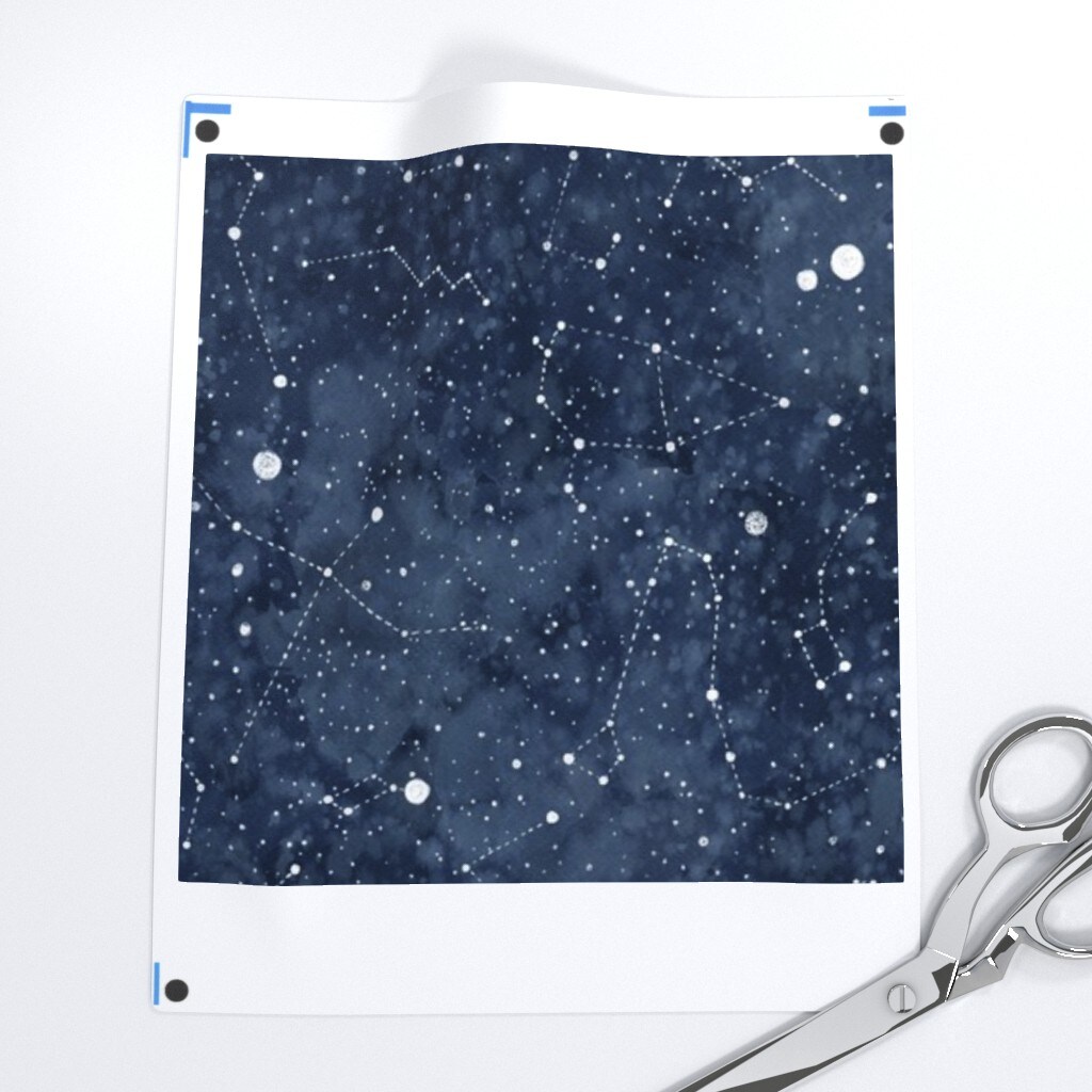 Night Sky Star Constellations Celestial Astronomy Astrology Custom Removable Wallpaper by Spoonflower Peel & Stick Wallpaper 2FT Wide
