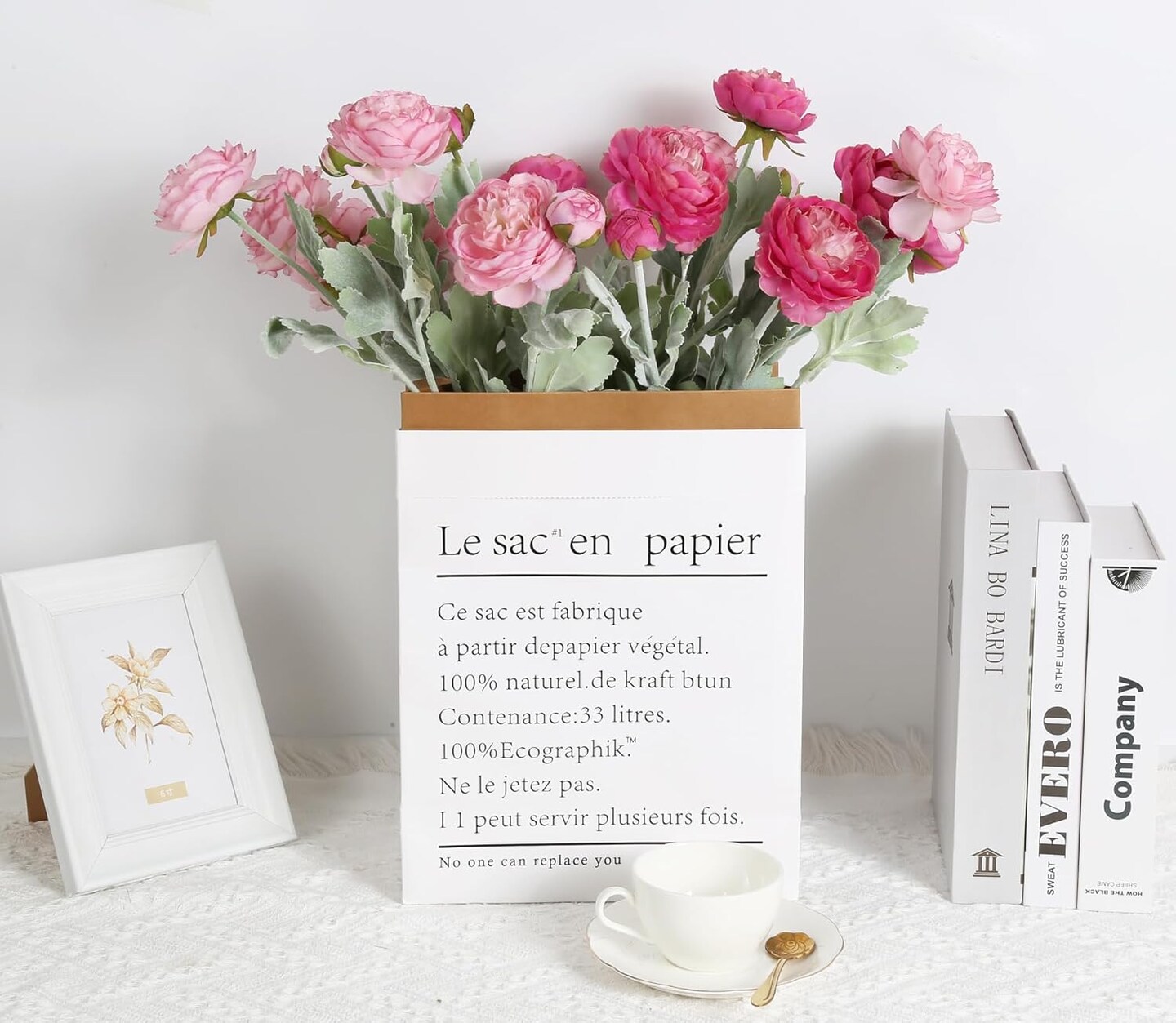 Spring Tabletop Decor – 6PCS Multi-Pink Silk Peonies & Ranunculus Artificial Flowers for Home, Wedding & Party Centerpieces