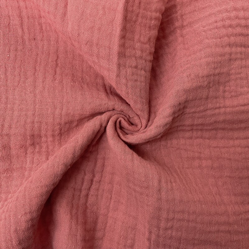 Deep Pink Cotton Solid Double Gauze Reorderable Woven Fabric By the Yard