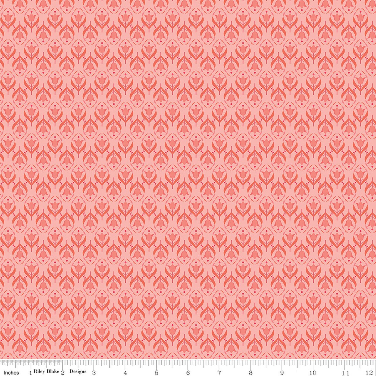 Fabric Riley Blake Coral Medallions Front Porch by the Quarter Yard C17216-CORAL