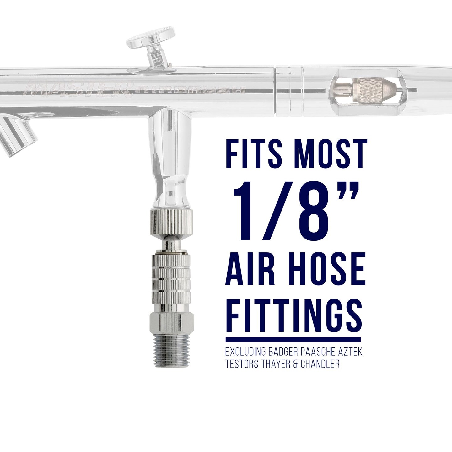 Quick Release Disconnect Coupling with Plug - 1/8" BSP Male & Female Airbrush Hose Adapter