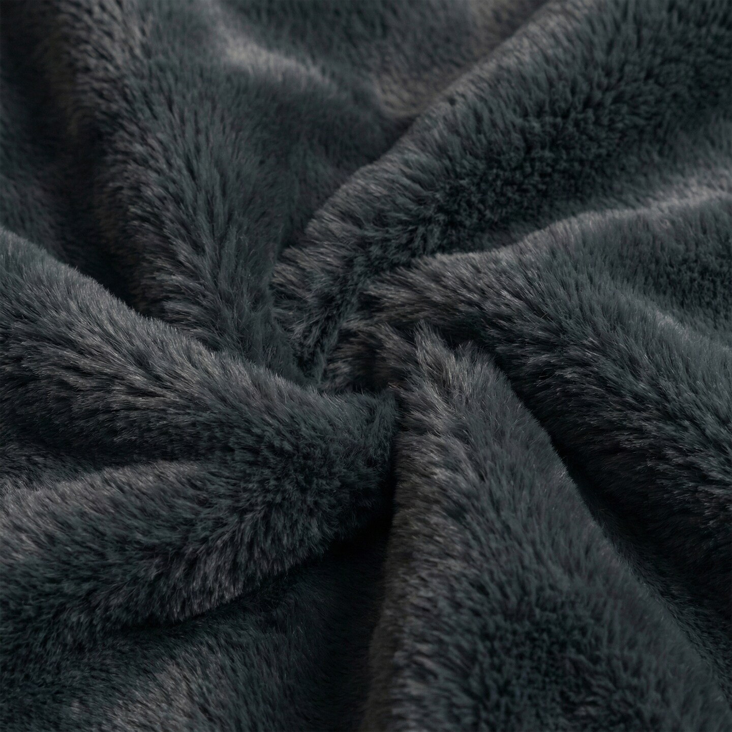 Americanflat Throw Blanket - 50x60 Inch Double Sided Luxe Faux Fur - Soft Plush Fleece Bedding - Cozy Warmth For Living Room Couch Or Sofa - Dark Gray