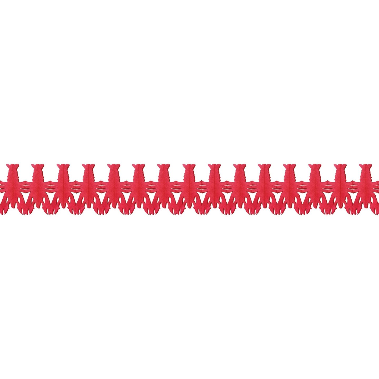 12 Pack Bulk Festive Lobster Garland 9 inch x 14ft Luau & Nautical Decor
