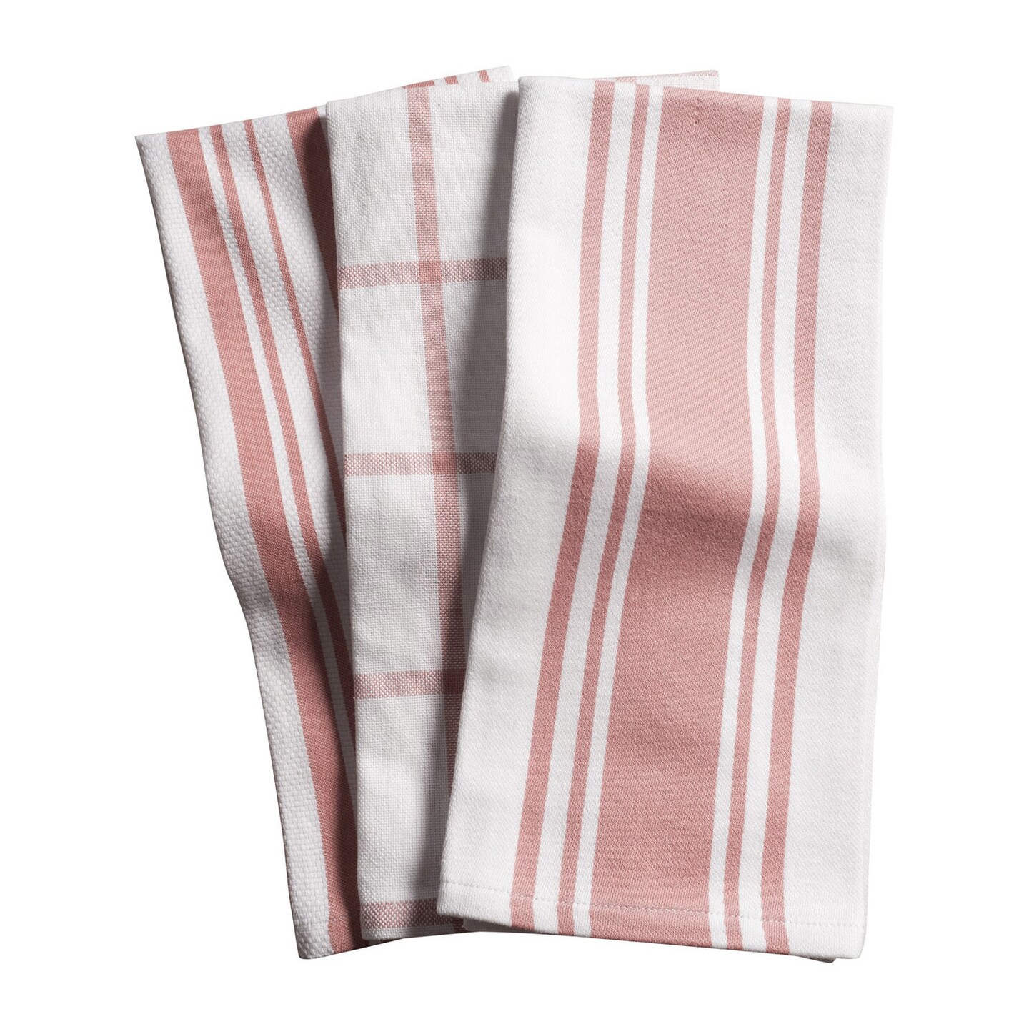 KAF Home Centerband/Basketweave/Windowpane Kitchen Towels, Set of 3
