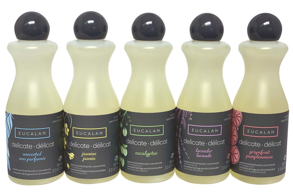 Eucalan Fine Fabric Wash Gift Pack , 5 Bottles Per Pack , 3.3 oz each Bottle