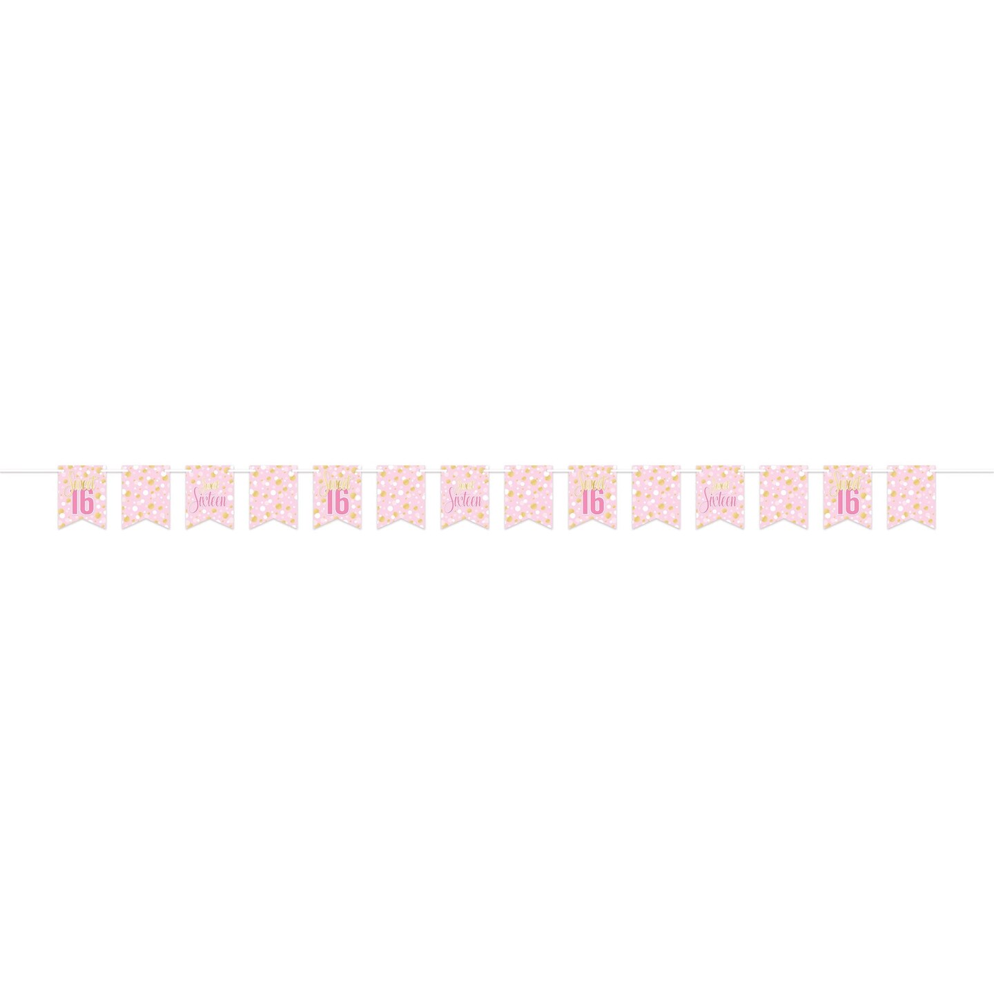 12 Pack Bulk Sweet 16 Streamer 6in x 8ft Birthday Party Banner