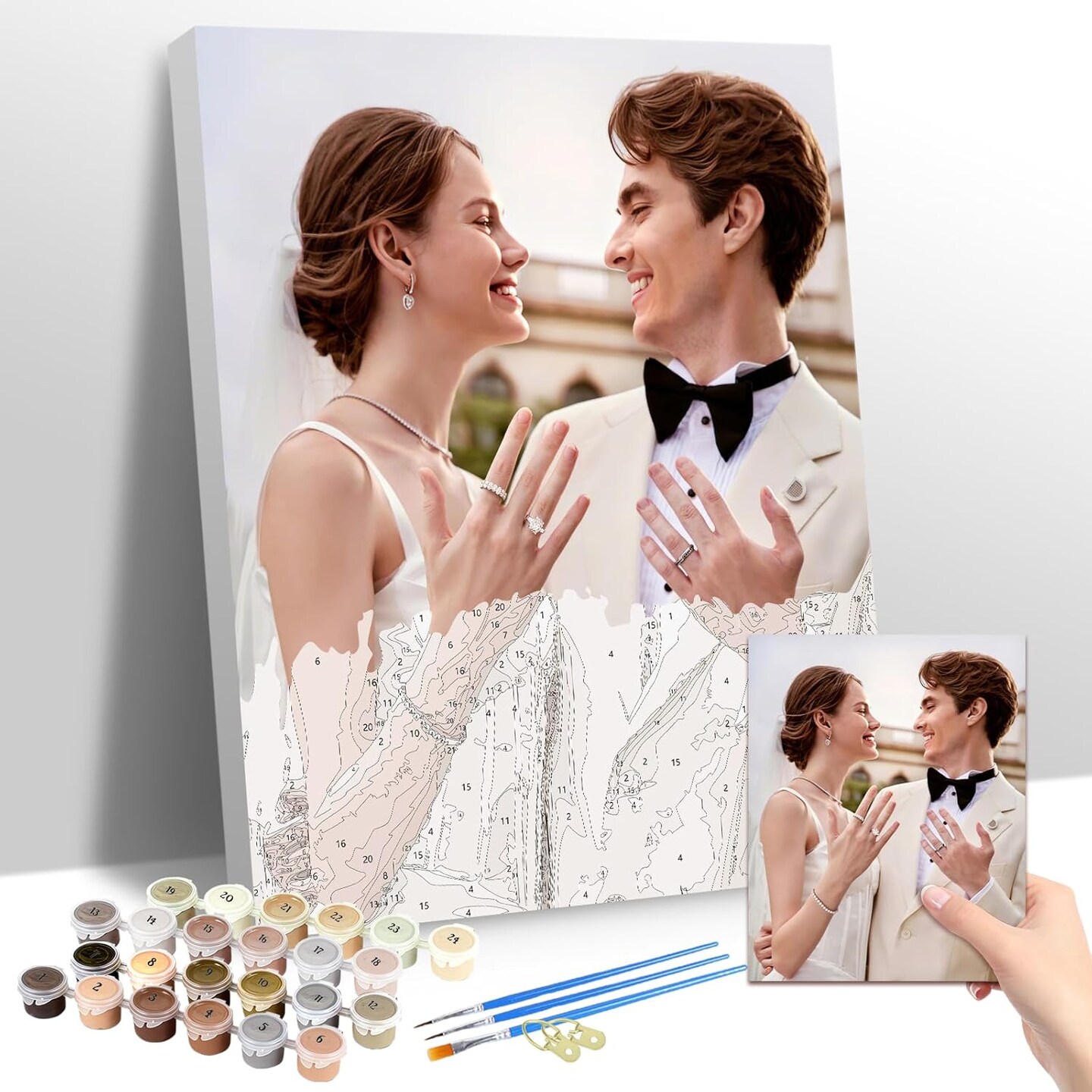 Custom Paint By Numbers Kit for Adults – Personalized Photo Canvas ...