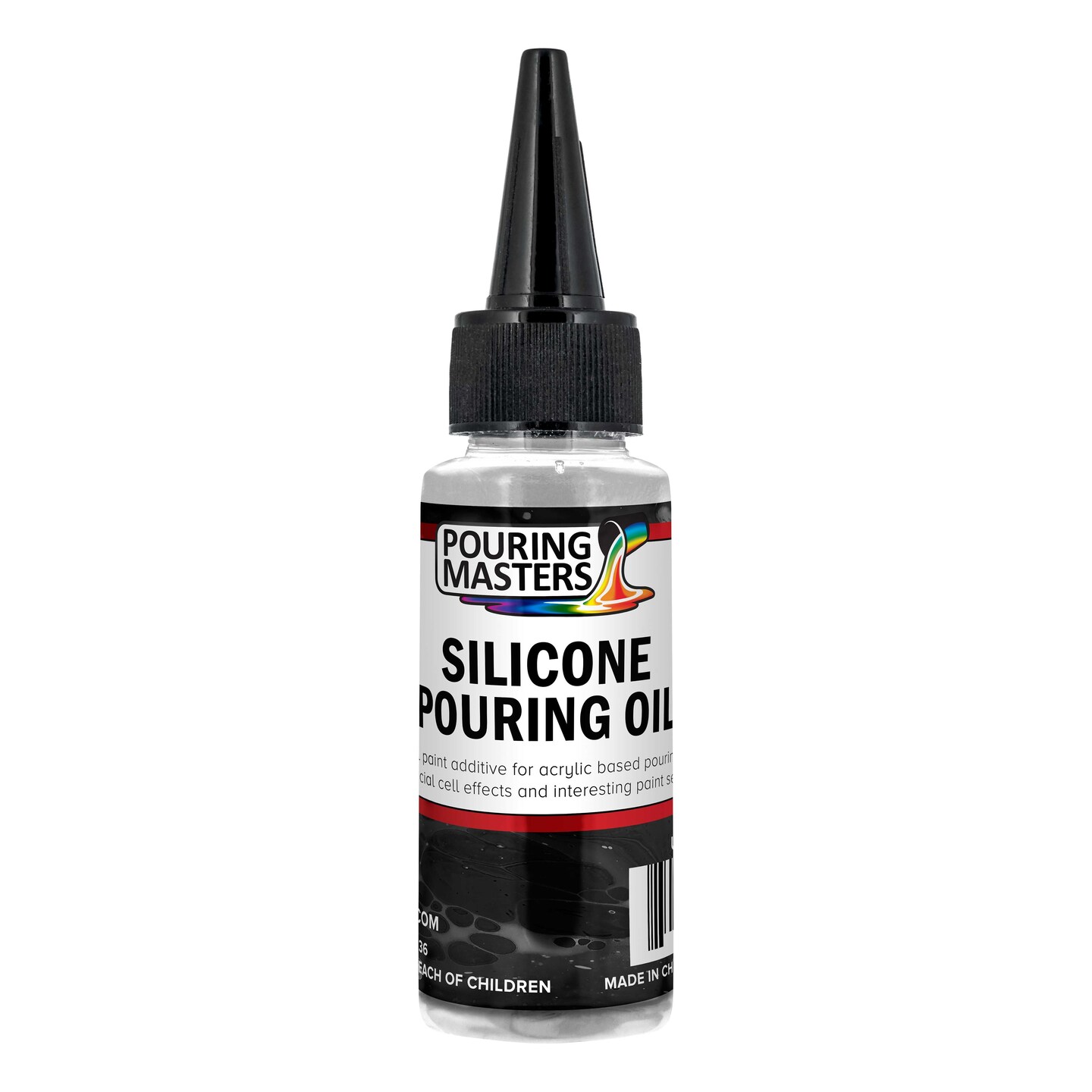 2-Ounce Silicone Pouring Oil - 100% Silicone Oil Pouring Medium for Acrylic Paint, Clear, Odorless Cell Creation Medium