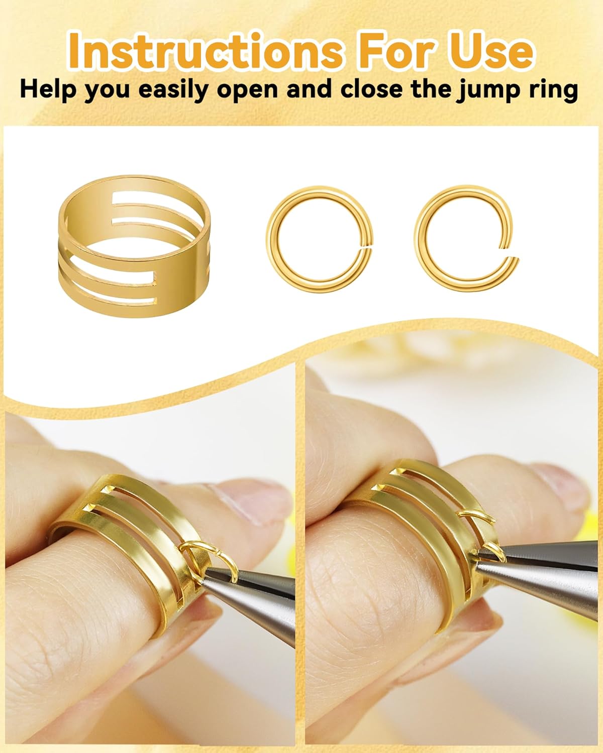 2400PCS Jewelry Jump Rings Kit – Gold & Silver Jump Rings, Lobster Clasps, Pliers, Tweezers & Opener for DIY Necklace, Bracelet, Earring Making & Jewelry Repair