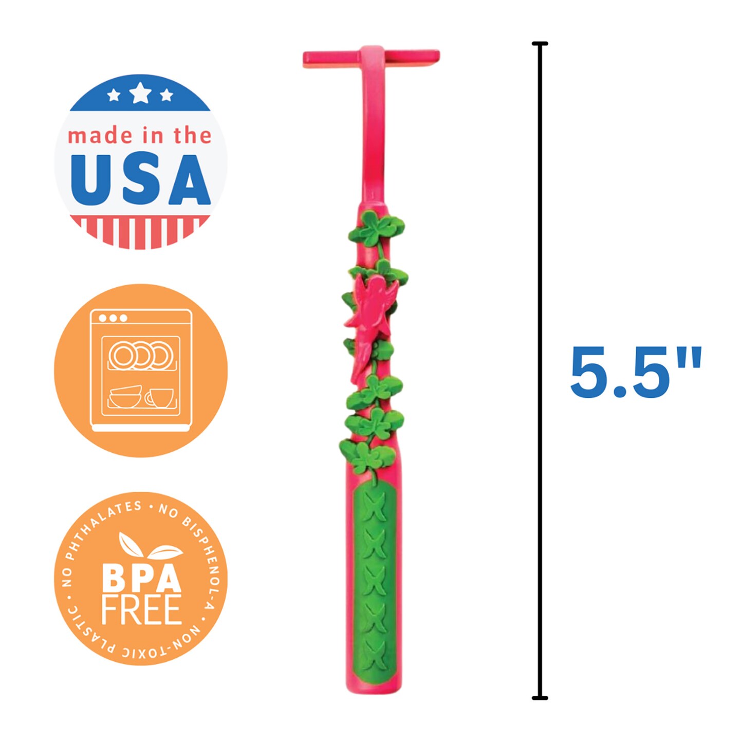 Constructive Eating Set of 3 Garden Fairy Eating Utensils for Kids and Toddlers