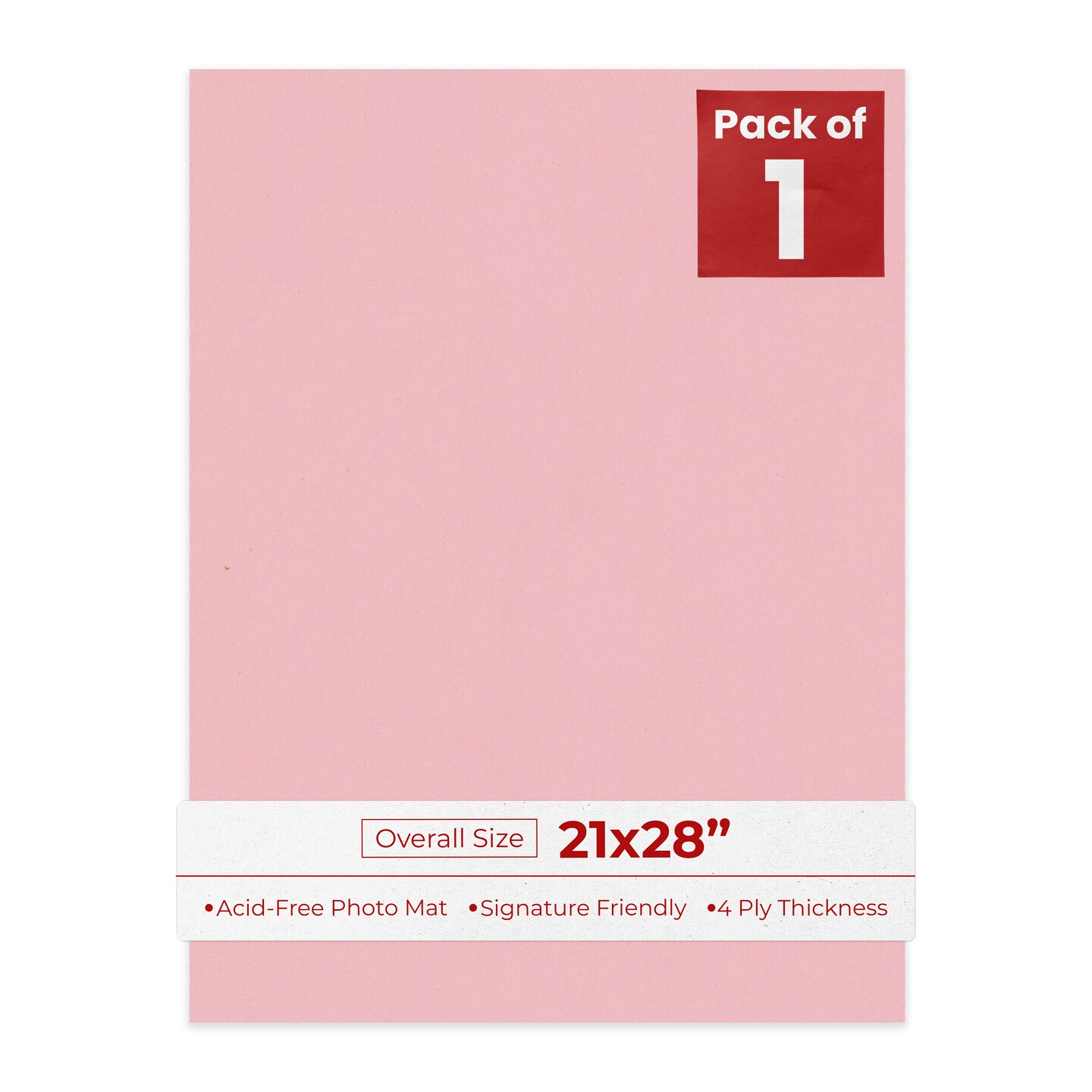 21x28 Soft Pink 21x28 Uncut Mat Board - Blank Sheets, No Opening, Color: Pink ...