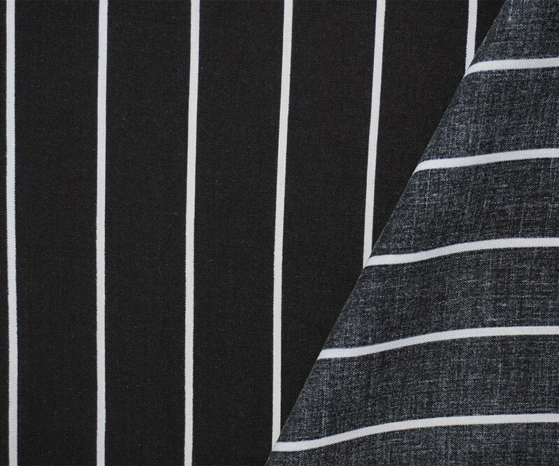 Black-White Rayon Stripe Printed Challis Woven Fabric By the Yard