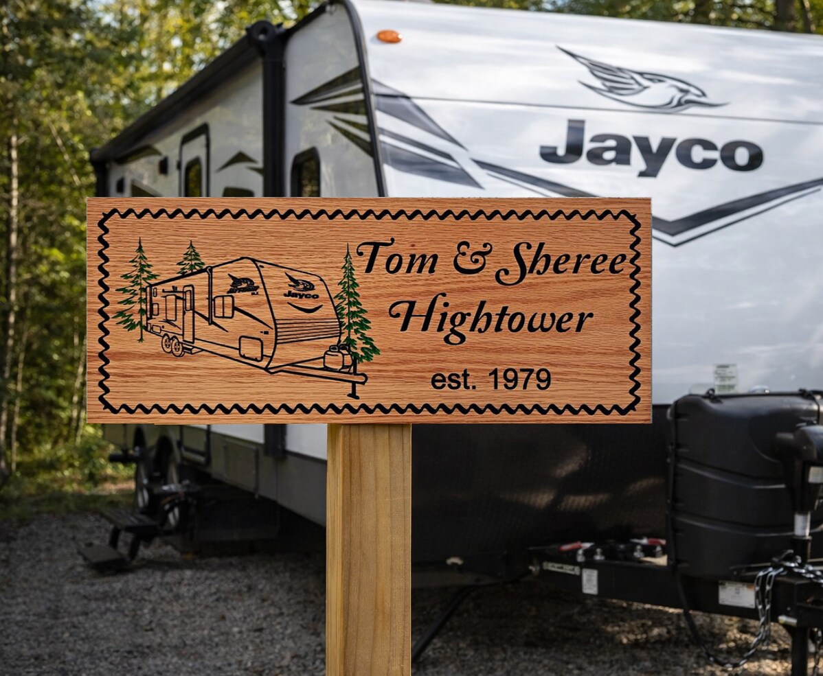Trailer Rv Signs Custom Wooden Camper Sign | Personalized Campsite Décor | Rustic RV and ...