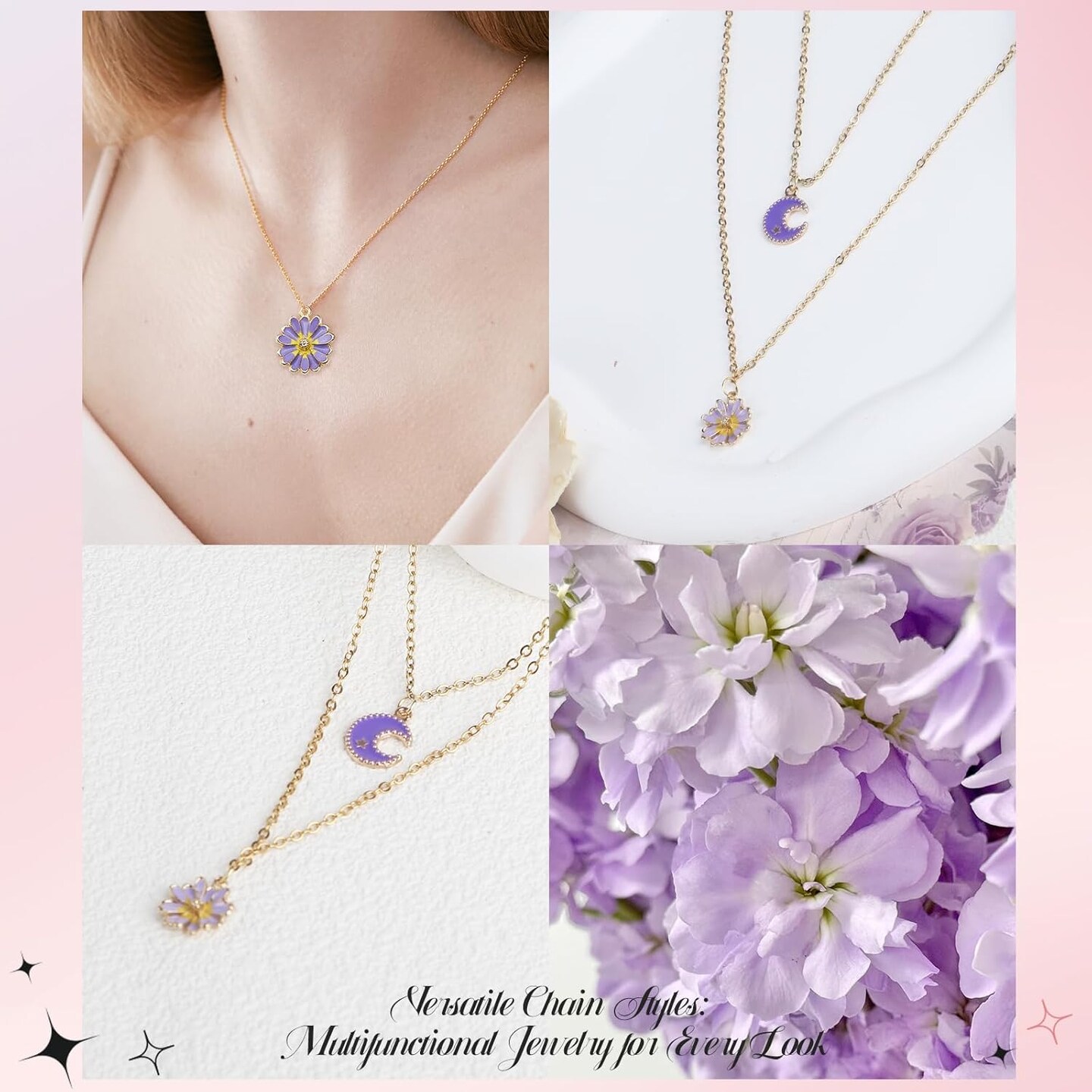 18K Gold Jewelry Making Kit with Gift Box – 16.6ft DIY Necklace & Bracelet Chains with 136 Pendants, Jump Rings, Lobster Clasps & Jewelry Pliers | Charm Making Kit for Adults