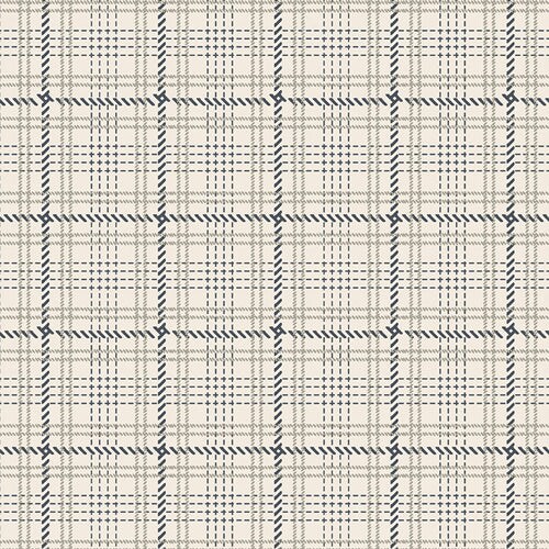 Fabric Art Gallery Oatmilk Crosshatch Plaid Highland Flannel by the Quarter Yard F-12805