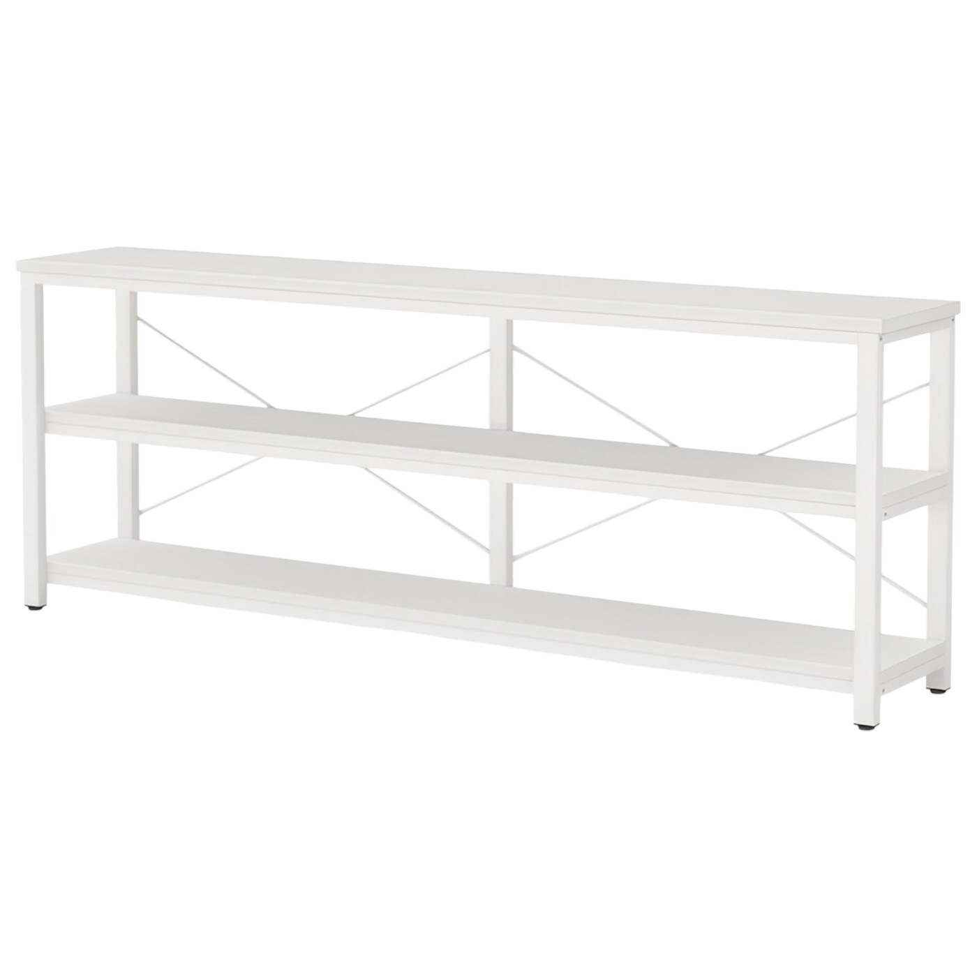 70.9" Narrow Sofa Table 3-Tier Console Table with Sturdy Metal Frame
