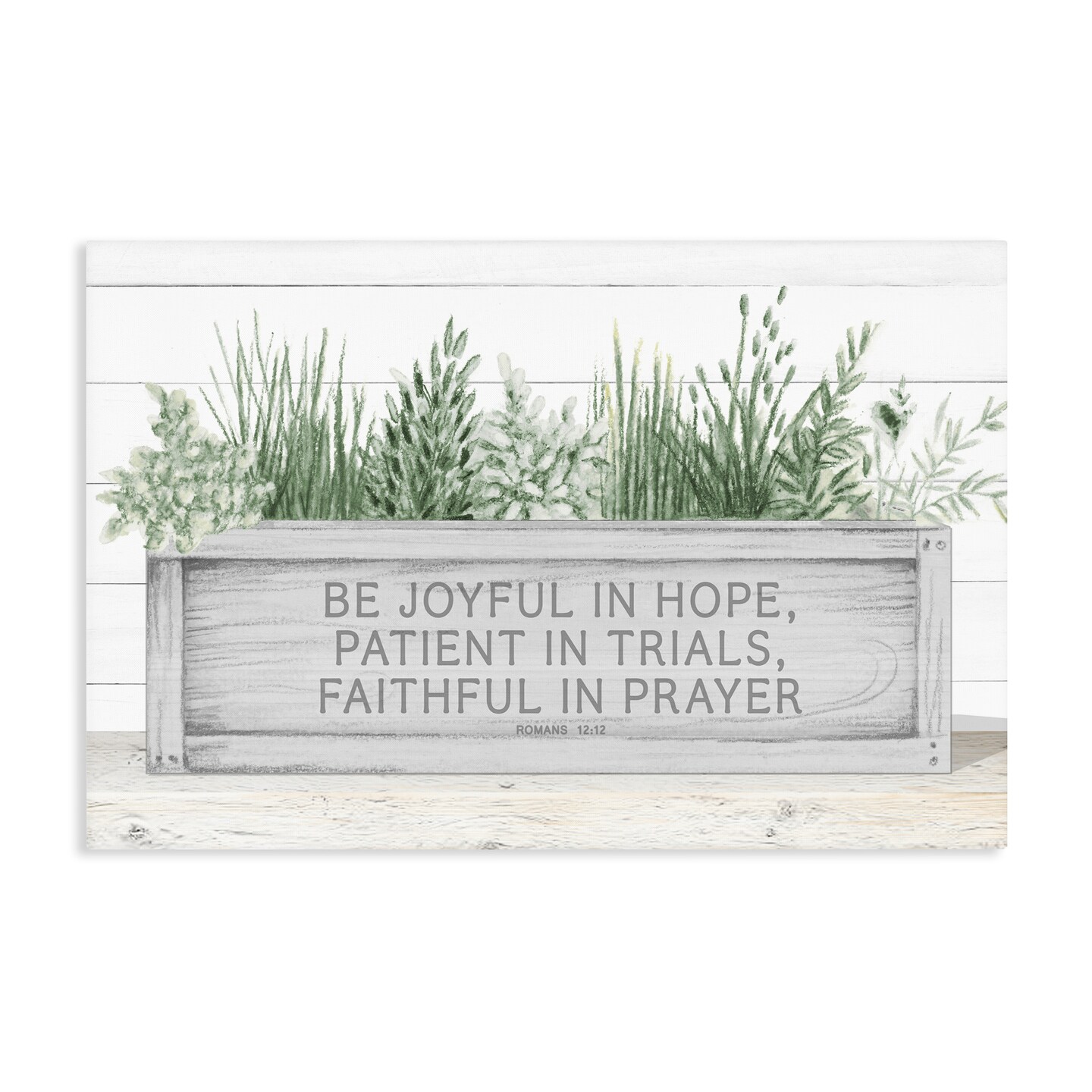 Stupell Industries Be Joyful Flower Box Canvas, design by Janice Gaynor