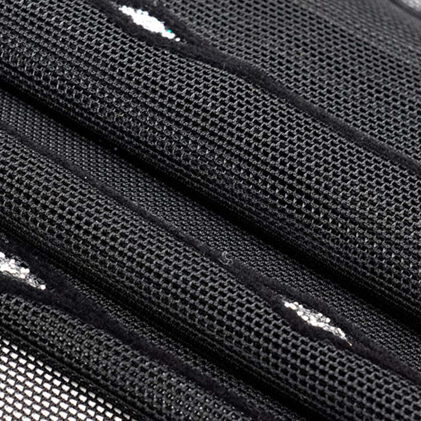 Linear Flocked Stretch Mesh Fabric