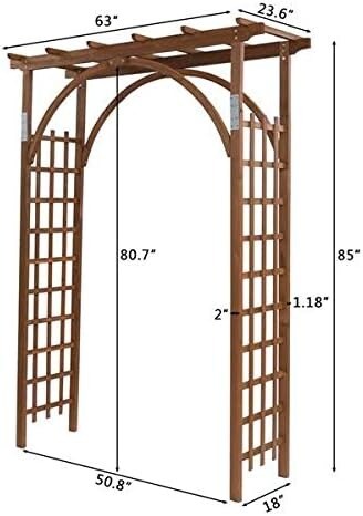 Wooden Garden Arch Pergola Trellis for Climbing Plants