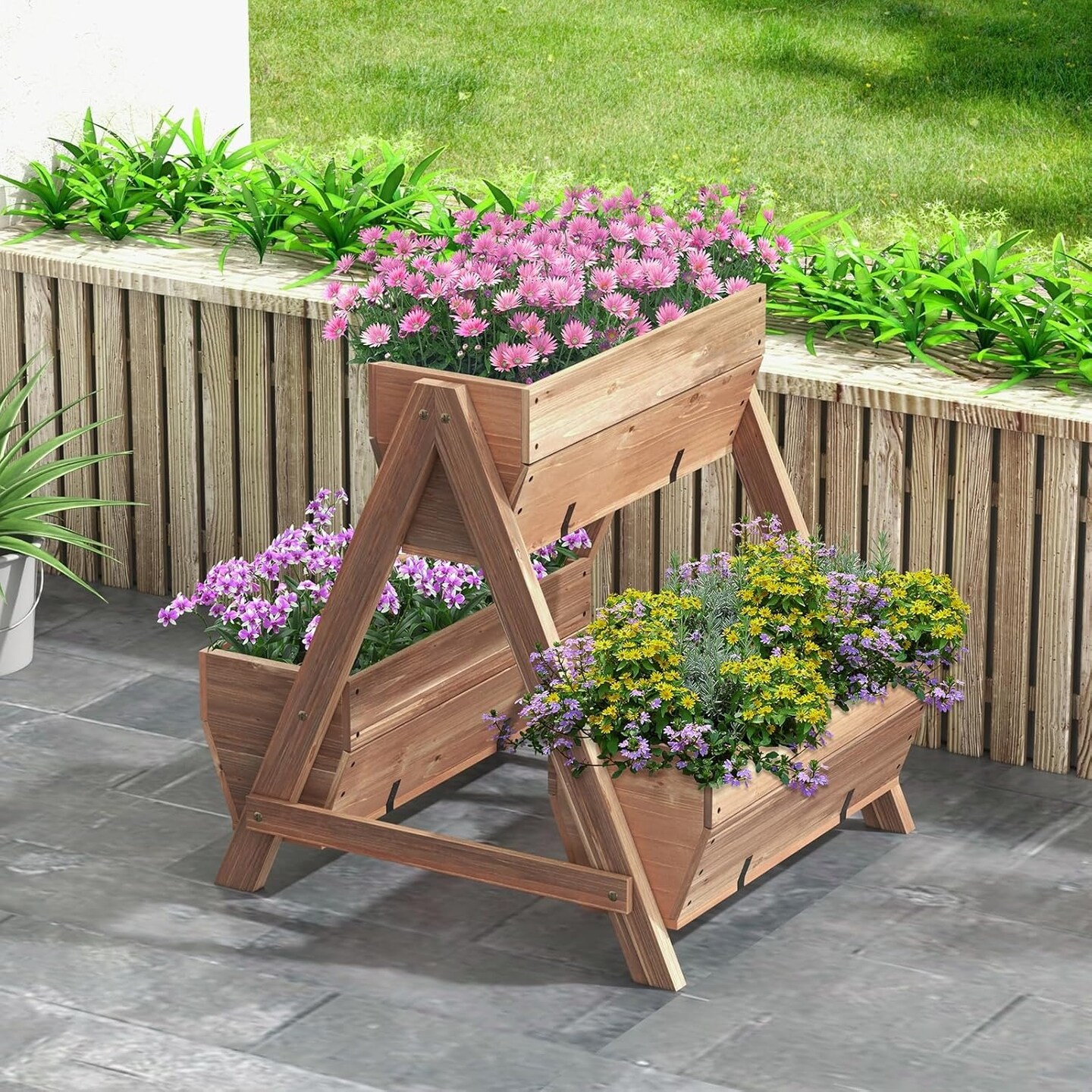 3-Tier 26&#x22; Vertical Raised Garden Bed Stand with Planter Boxes