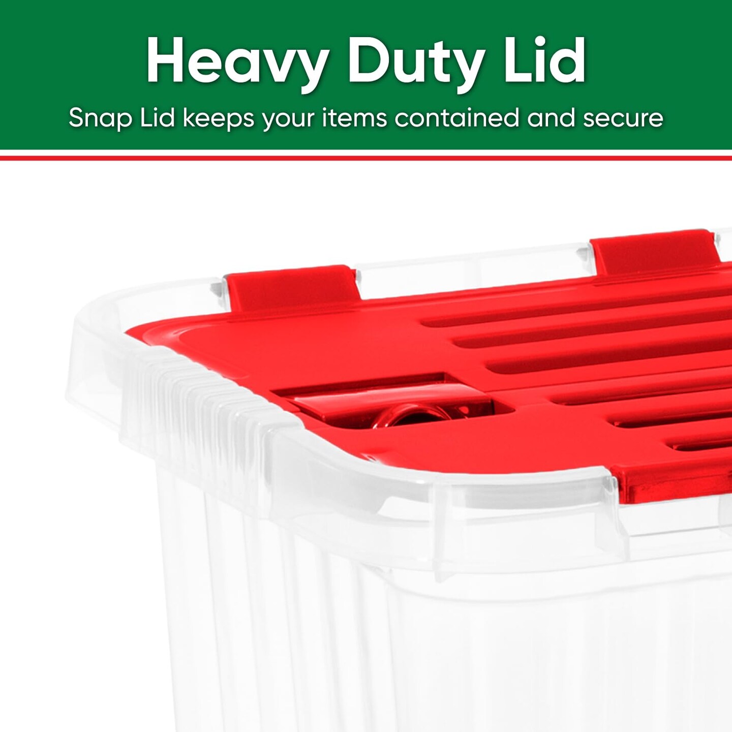 Superio Storage Box with Hinged Lids, Plastic Container Bins for Organizing with Attached Lid, Stackable Crates, BPA Free, Organizers for Home, Office, Dorm