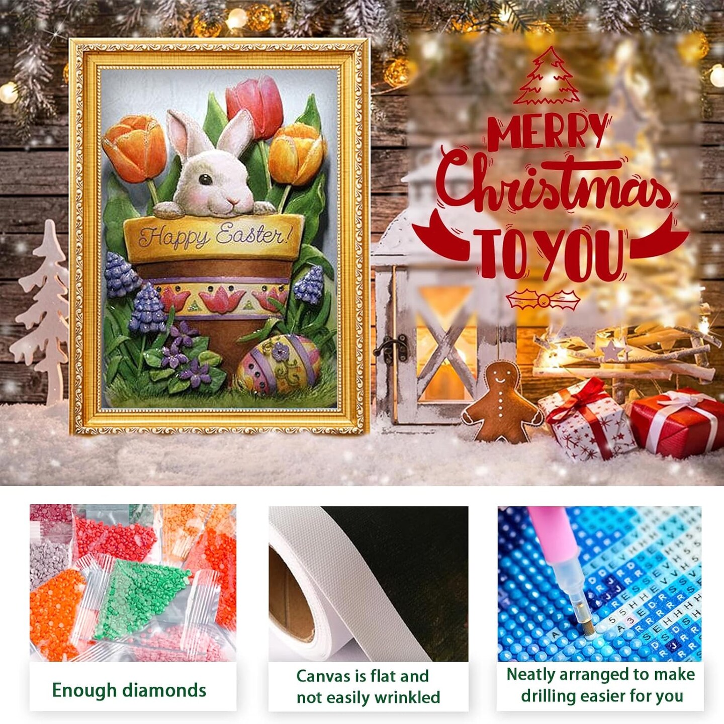 5D Easter Bunny Diamond Painting Kits