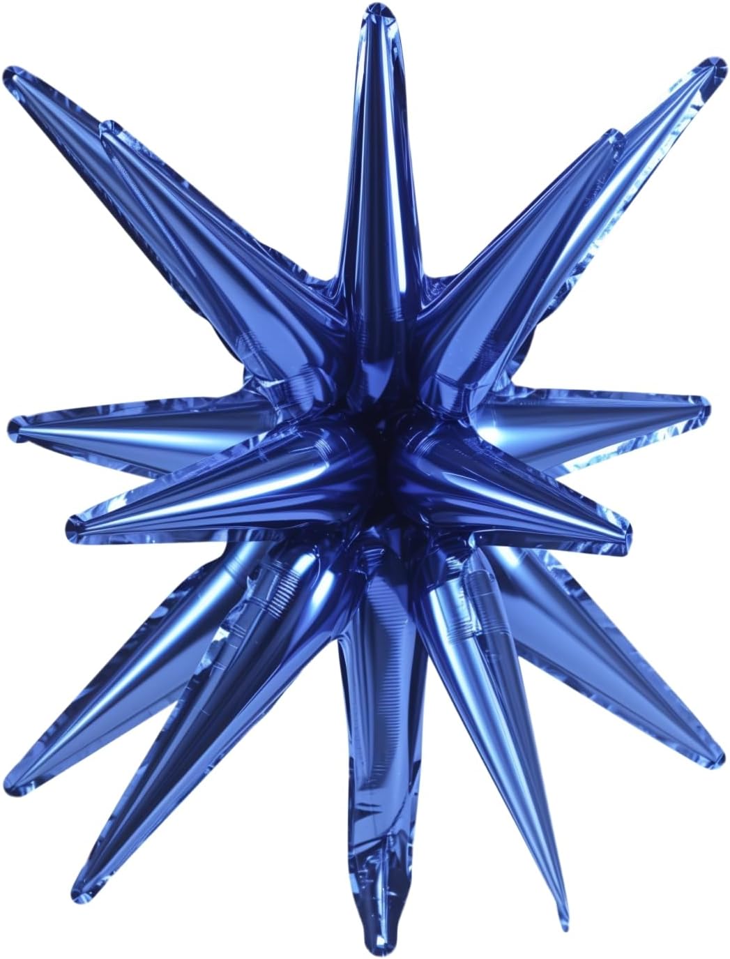 10 Pcs Star Balloons Explosion Starburst Balloons One-Piece Foil Cone Balloons for Birthday Wedding Anniversary Party Backdrop Decoration (Navy Blue, 27 Inch)