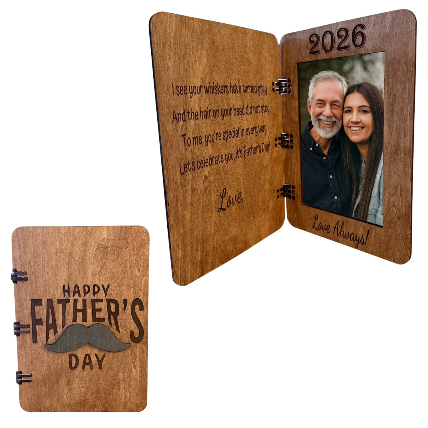 Mother's Day and Father's Day Wood Greeting Card Picture Frames