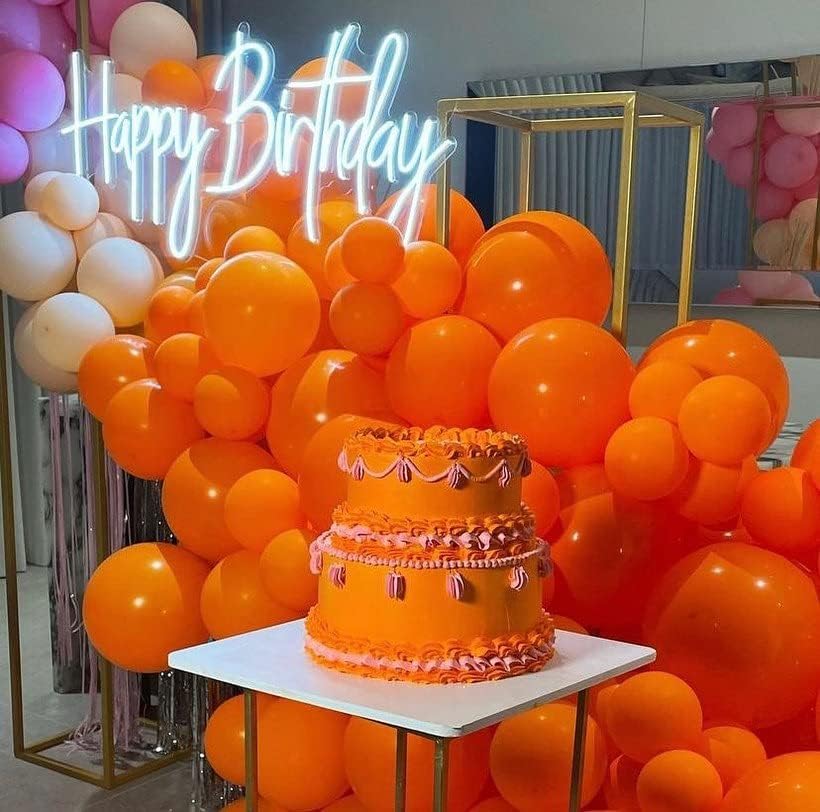 100 Pack 12 Inch Orange Round Latex Balloons (A011-2-Orange, Normal)