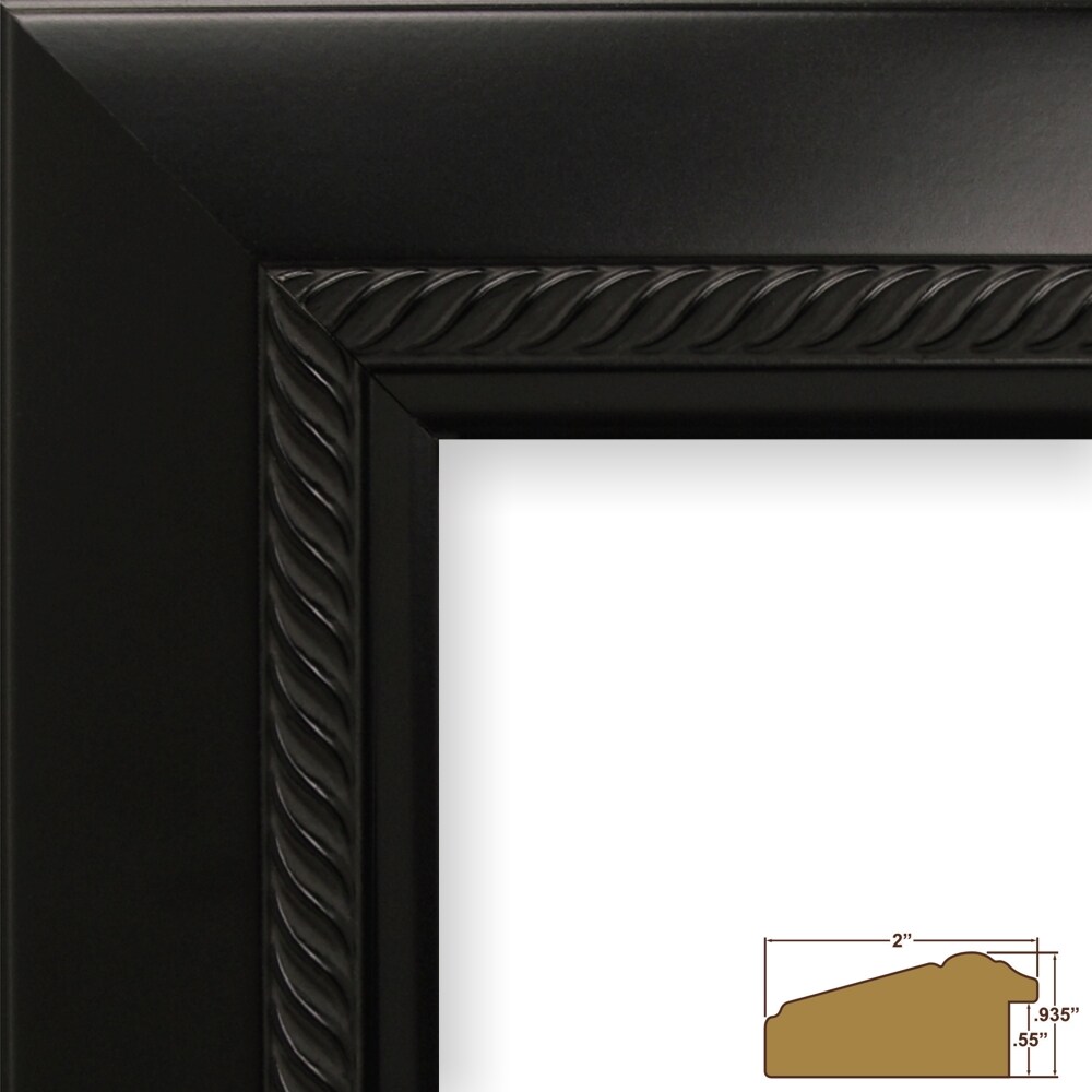 19x27 Picture Frame, Contemporary Rope 2 Inch Wood Moulding, Wall Display Frame for Art, Posters, or Photos by wallsthatspeak