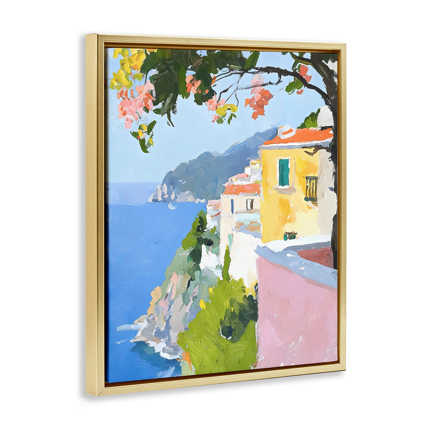 Stupell Industries Coastal Italian Sea View Floating Frame, design by Riley B