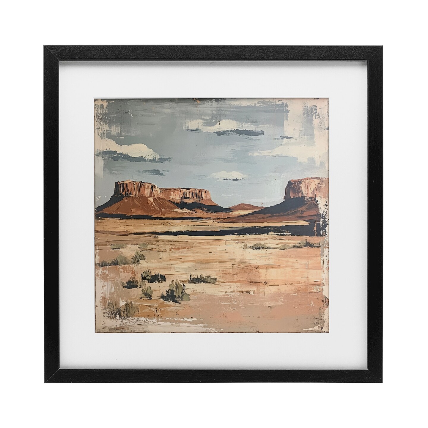 Stupell Industries Vintage Desert Postcard Framed Print Under Glass, design by Petal Prints Design